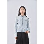 (S) guess丹寧牛仔質感棉質立領藍色外套二手衣, , large