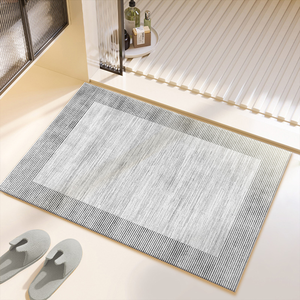 Nano suede soft diatomaceous earth water-absorbent anti-slip floor mat