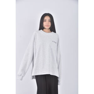 (F) runway韓牌質感字母灰色長袖上衣二手衣,  (F) runway韓牌質感字母灰色長袖上衣二手衣