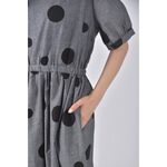 (XL) yi ge點點灰色洋裝二手衣, , large