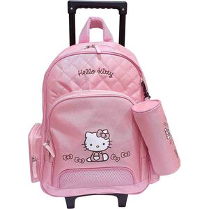 Hello Kitty拉桿書包+筆袋