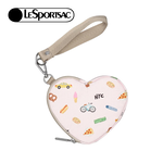 Lesportsac Heart Wristlet 愛心造型零錢包 零錢袋 鑰匙包 心型吊飾 送禮 禮物 推薦 女包(紐約城市插畫), , large