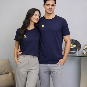 【FALALI】短袖冰感T恤-男(藏青01)