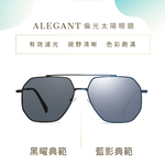 時尚黑曜典範飛官寶麗來偏光墨鏡/UV400太陽眼鏡〔ALEGANT〕, , large