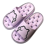 [e shoe store] Jiajia drainage slippers bathroom slippers purple 25.5CM, , large