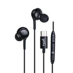 E-BOOKS SS43 Obsidian Black Type C In-Ear In-Ear Headphones Ergonomic Design Anti-tangle TPE cable Clear sound quality, , large