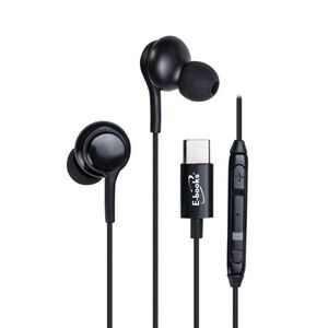 E-BOOKS SS43 Obsidian Black Type C In-Ear In-Ear Headphones Ergonomic Design Anti-tangle TPE cable Clear sound quality