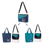 Eco-friendly Crossbody bag & tote bag Two-in-one, Reversible yoyo bag (Indigo), , large