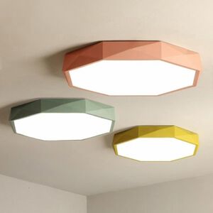【H&R安室家】50cm斜角智能LED吸頂燈 (附遙控器可調明暗及色溫 ) ZA0209