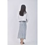 (XL) 丹寧牛仔藍色長裙二手衣, , large