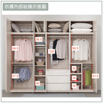 【唯熙傢俱】紀薇橡木雙色9.3x8尺衣櫃, , large