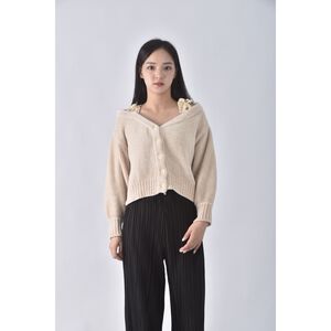 (L) 【房業涵私服】titty co露肩白色外套二手衣