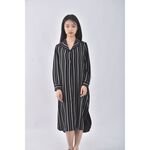 (S) 條紋黑色洋裝二手衣, , large