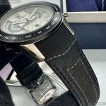 [星晴錶業]MASERATI手錶,46mm,R8871610001白色錶面黑錶殼深黑色真皮皮革錶帶款, , large