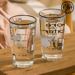 【SOLO Vintage】LCW Home 570ml Drink More Water Cute Cat Glass Cup Set Made in Turkey, , large