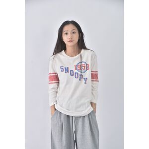 (S) uniqlo棉質純棉白色長袖上衣二手衣