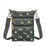 LeSportsac 3 Zip Crossbody 三層拉鍊斜背包 手機包 送禮-綠野雛菊, , large