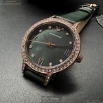 [星晴錶業]ARMANI手錶,32mm,AR00072墨綠色錶面玫瑰金錶殼綠真皮皮革錶帶款, , large