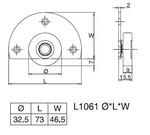 【協進五金】輪子+鐵片 白+錏色(尼龍)L1061(備), , large