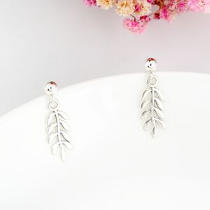 【Angel & Me】勝利 桂冠葉 枝葉 Laurel leaf s925 純銀 耳環 耳夾 情人節 禮物