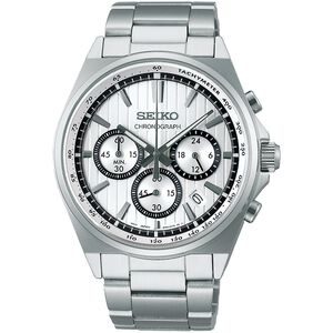 SEIKO 精工 CS系列 條紋設計賽車計時手錶-41mm SBTR031J/8T63-01T0S