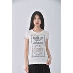 (S) adidas質感棉質純棉白色短袖上衣二手衣, , large