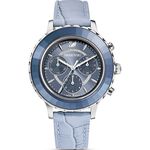 SWAROVSKI 施華洛世奇 送禮 Octea Lux Chrono丹寧藍晶鑽手錶 女錶-39.5mm 5580600, , large