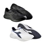 DIADORA迪亞多那 義大利進口 輕量運動慢跑鞋 男運動鞋 男鞋 EASY RUN 透氣 吸震 減壓 防滑 黑 白藍, , large