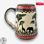 【SOLO Vintage】Cerraf Polish Pottery 680ml Beer Mug Ballad of the Open Plains Series Made in Poland, , large