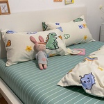 【Betrise】Betrise Dinosaur Planet | Environmentally friendly printing and dyeing anti-mite and antibacterial 100% combed cotton dual-purpose quilt and bed sheet set - Large size, , large