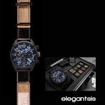 elegantsis Army 戰地迷彩三眼計時套錶-藍x黑/48mm ELJF47-6U02MA, , large