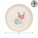 【SOLO Vintage】LCW Home 19cm Cute Garden Hen and Flower Egg Plate Made in Turkey, , large