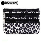 LeSportsac 3-zip Cosmetic 三層拉鍊化妝包 送禮-柔影豹紋, , large