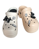 [e shoe store] Amy's height-enhancing women's hole shoes/gardener shoes/waterproof slippers Khaki 24.5CM, , large