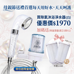潔霖安健「母親節加碼贈濾芯」SPA潤膚沐浴淨水器(白), , large