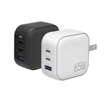 【sansuijibau】Block 65W GaN (Gallium Nitride) Three-Port Fast Charging Adapter, Fast Charging Plug, Rapid Charging - Black, , large