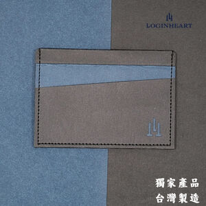 Loginheart｜RFID防盜刷卡夾 進口紙革 紳士黑藍 卡片皆受防盜屏蔽保護 現貨 台灣職人手作 保固服務