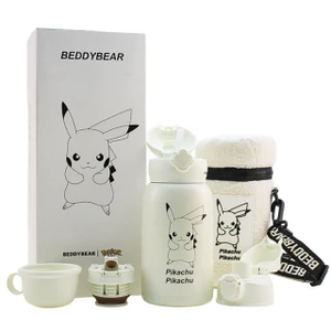BEDDY BEAR 杯具熊 四葉草兒童保溫杯系列黑白放電皮卡丘(630ml 316不鏽鋼水杯 保溫杯)
