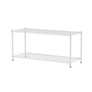 【Y HOUSE】120x35x60cm Lightweight Two-layer Iron Rack Iron Rack Shelf-Painted White