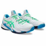 Asics Court Ff 3 男 網球鞋 抗扭 緩衝 側滑穩定 襪套式 白 綠藍 [1041A370-103], , large