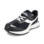 DIADORA迪亞多那 大童經典復古鞋 童運動鞋 童鞋 拼接 寬楦 輕量 透氣 保護後跟 吸震 緩衝 足弓支撐 黑 卡其, , large