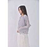 (S) tgy s design質感紡紗圓領藍色短袖上衣二手衣, , large