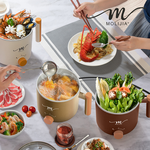 【MOLIJIA】1.8L-M28 Double-Layer Anti-Scalding Non-Stick Fast Cooking Pot- Elegant Brown, , large