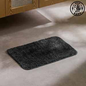 【SOLO歐洲家居】LCW Home 40x60cm 炭黑極簡防滑吸水浴室地墊 迅速吸乾濕腳