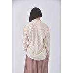 (S) uniqlo點點杏色長袖上衣二手衣, , large