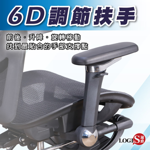 (LOGIS) 6D調節扶手 辦公椅扶手 電腦椅扶手1對 【T16】