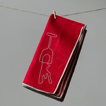 Embroidered Napkins-Wine, , large