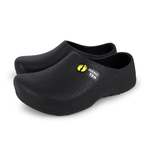 HANG TEN 廚師鞋 工作鞋 拖鞋 懶人鞋 男鞋 女鞋 MIT台灣製 防水 減壓 透氣 散熱 排汗 耐磨 防滑 黑黃, , large
