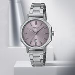 CASIO 卡西歐 SHEEN 文青風格 八角形鍊帶女錶-紫 SHE-4554D-8A, , large