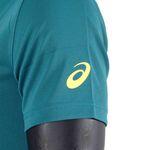 Asics 男女 短袖 T恤 運動 透氣 吸濕 快乾 抗UV 台灣製 延續 綠 [K31415-82], , large